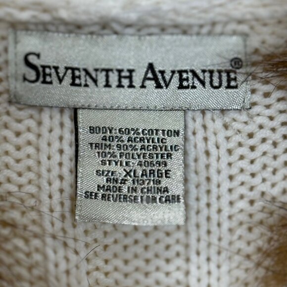 Seventh Avenue Long Hooded Faux Fur Sweater  Size XL - Picture 8 of 9